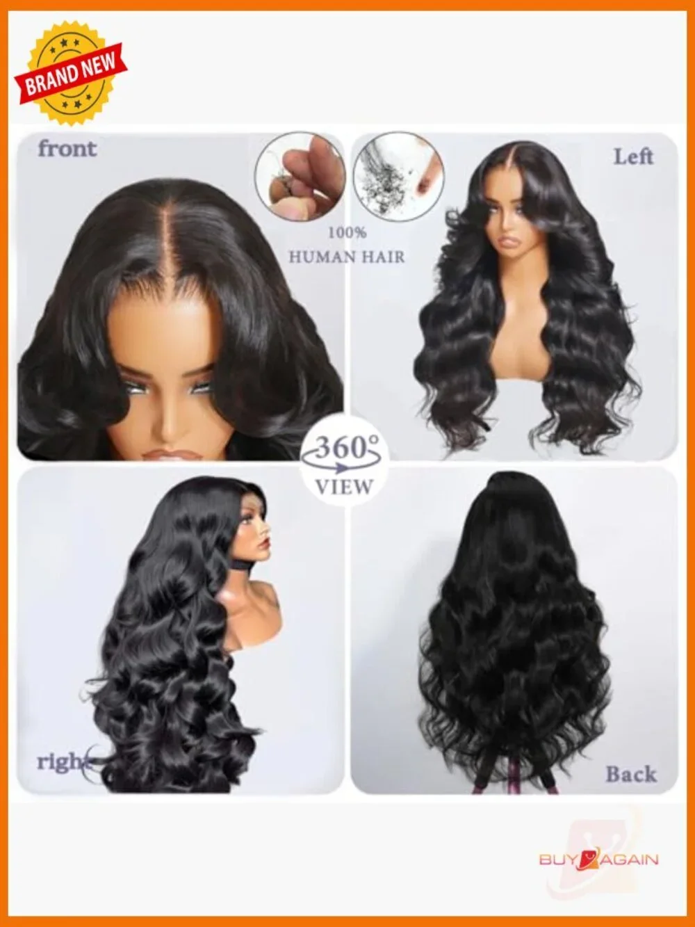 30 Inch 13x6 Lace Front Wig Human Hair 200% Density Body Wave HD Lace